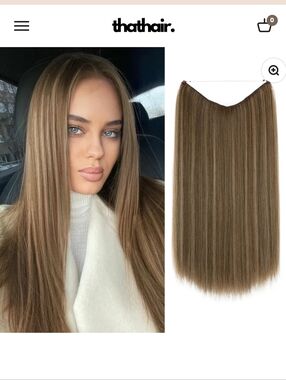 New ThatHair Sandy Brunette Straight 18" Halo Hair Extention